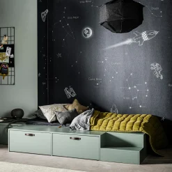 Sale WOOOD Stage bed + lades grenen soap 80x200 cm excl. lattenbodem