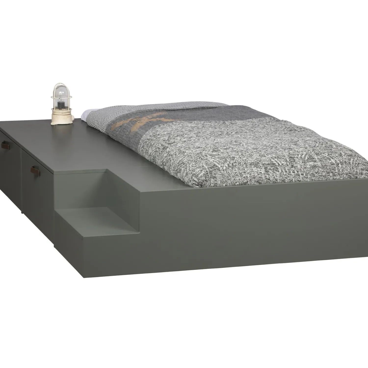 Sale WOOOD Stage bed + lades grenen soap 80x200 cm excl. lattenbodem
