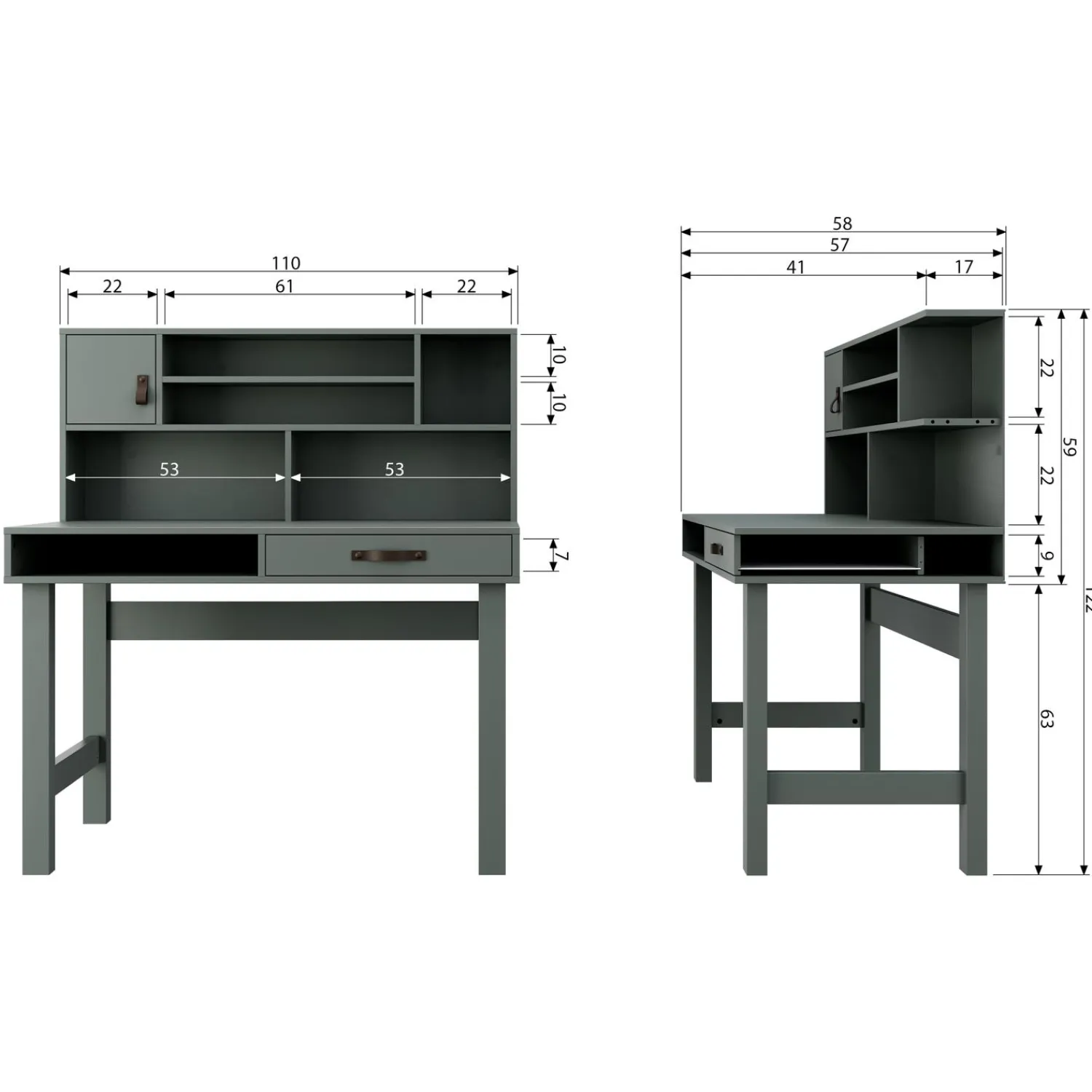 Online WOOOD Stage bureau grenen soap