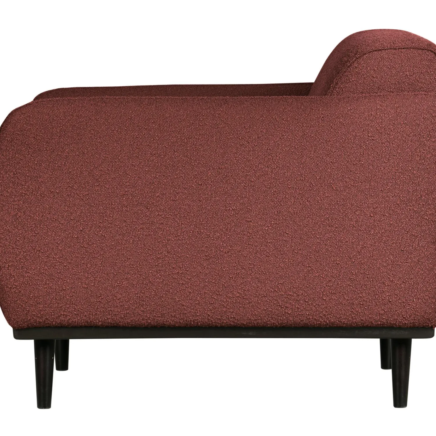 Discount WOOOD Statement fauteuil met arm bouclé kastanje Kastanjebruin
