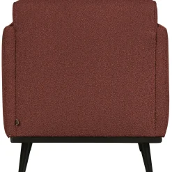 Discount WOOOD Statement fauteuil met arm bouclé kastanje Kastanjebruin