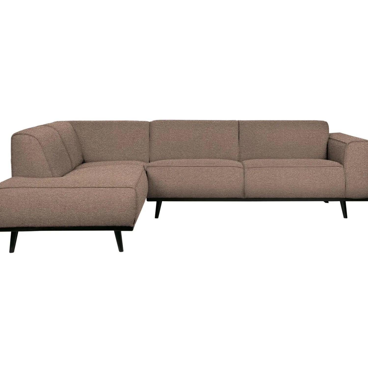 New WOOOD Statement hoekbank links bouclé Nougat