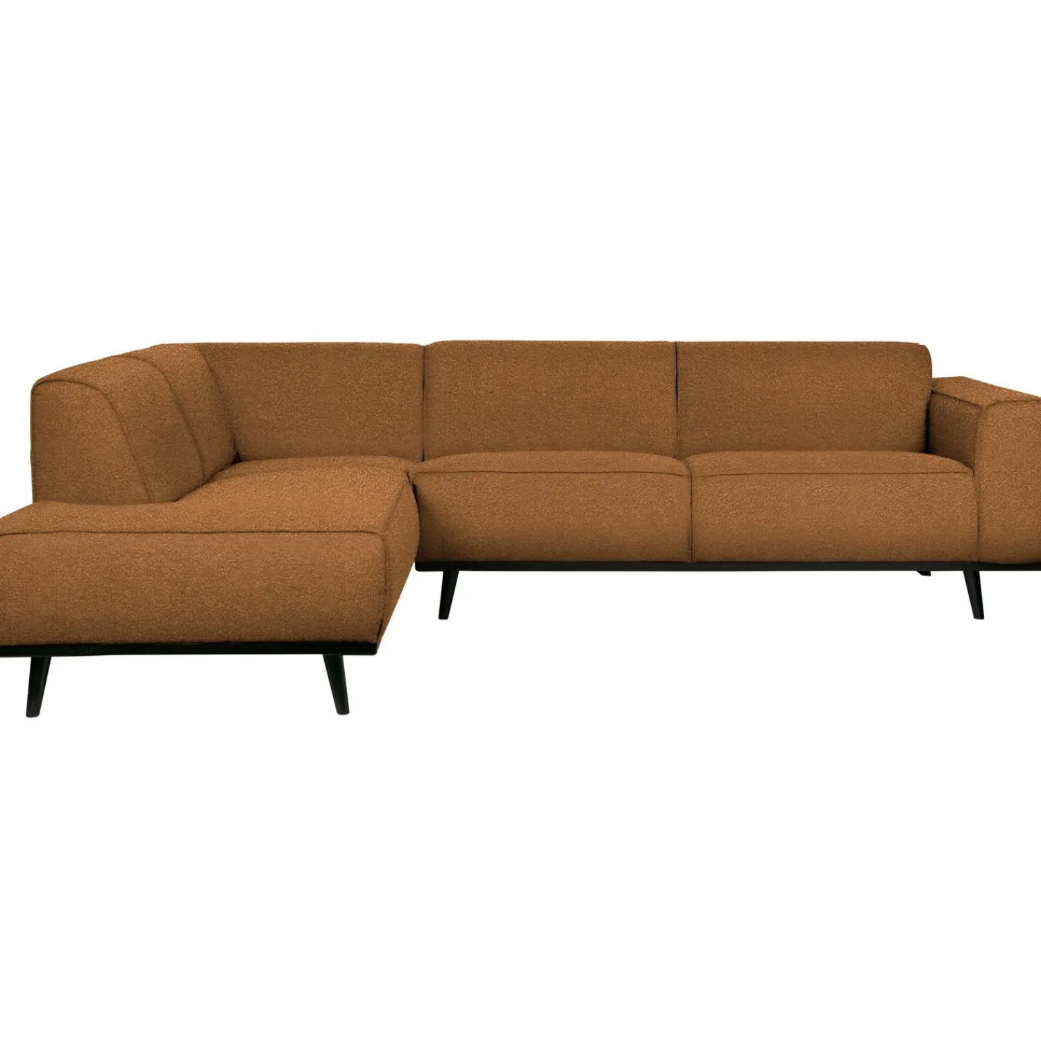 Clearance WOOOD Statement hoekbank links bouclé boter Botergeel