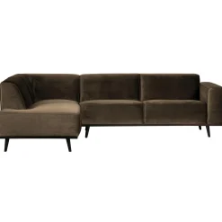 Discount WOOOD Statement hoekbank links velvet Taupe