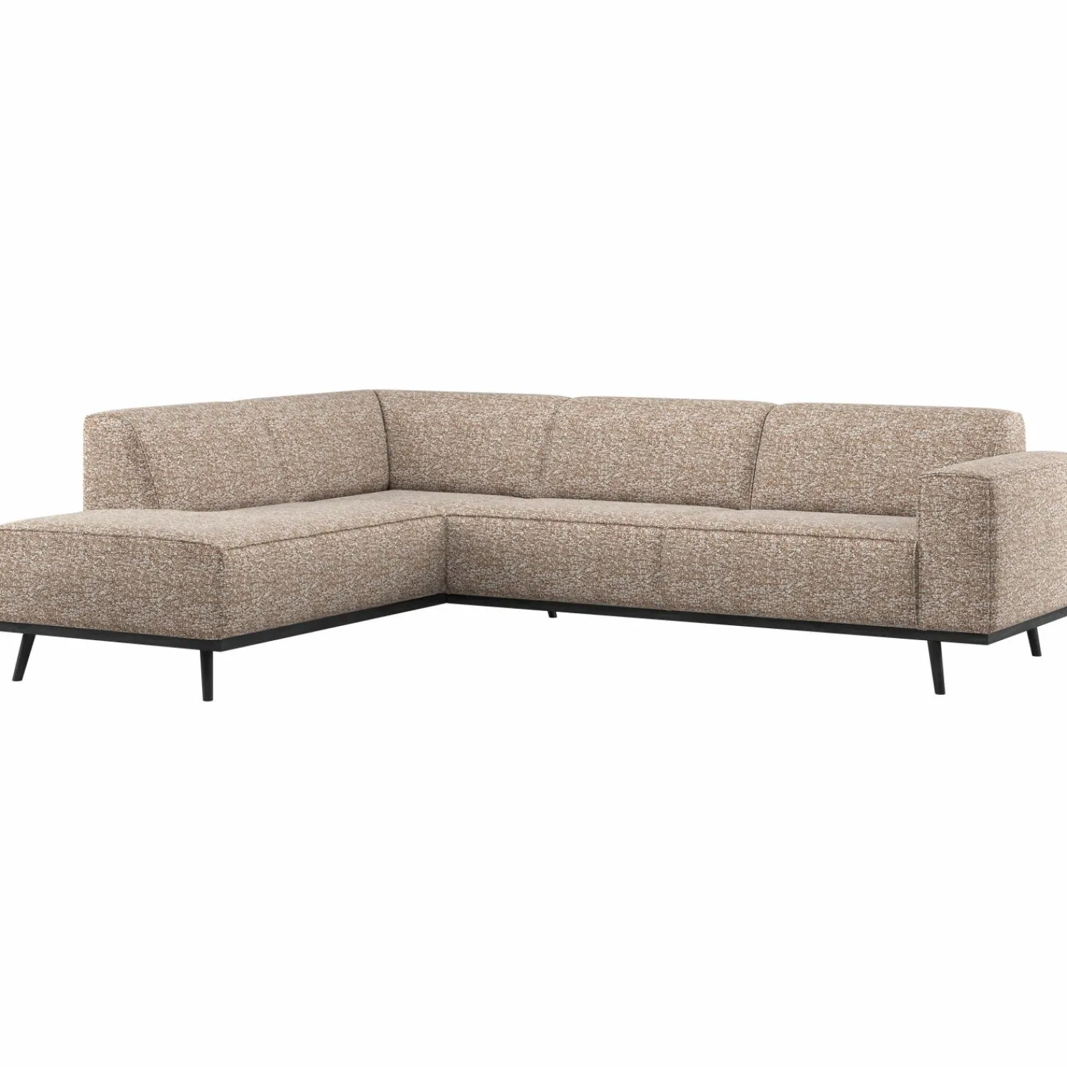 Hot WOOOD Statement hoekbank links Lichtbruin melange