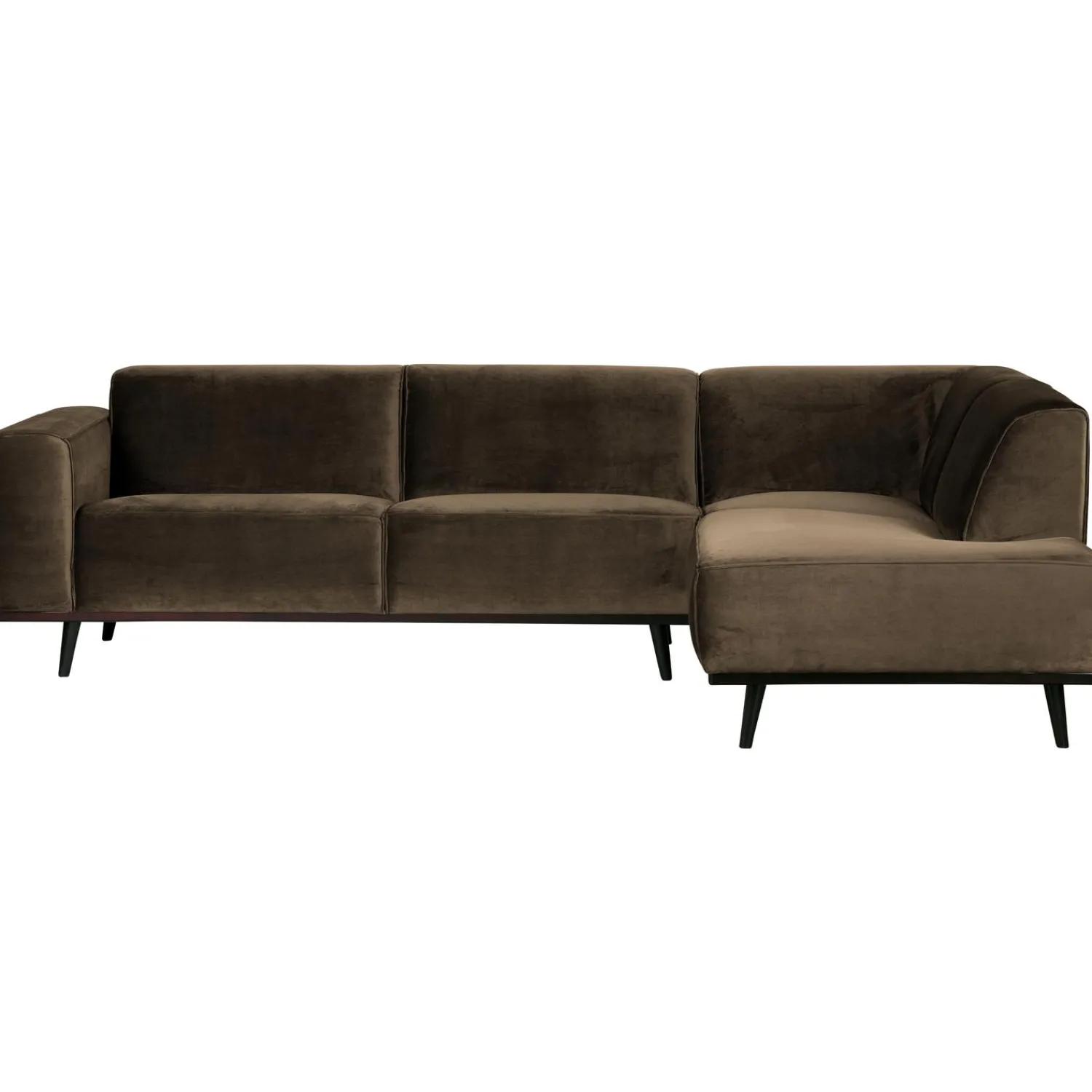 WOOOD Statement hoekbank rechts velvet Taupe