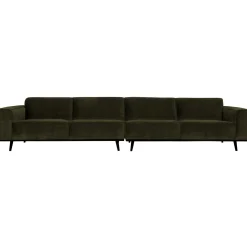 New WOOOD Statement XL 4-zits bank 372 cm ribstof Warm groen