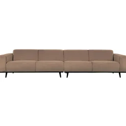 Clearance WOOOD Statement XL 4-zits bank 372 cm bouclé Nougat