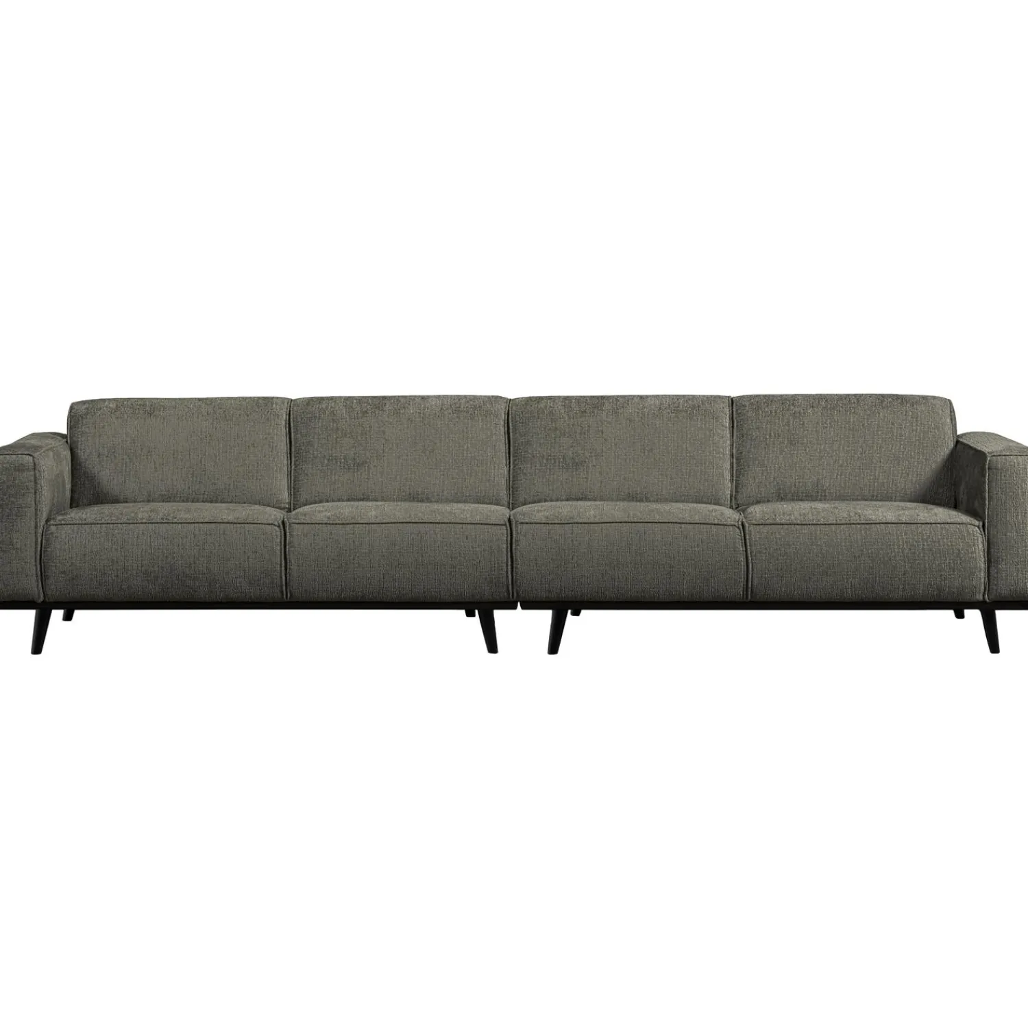 WOOOD Statement XL 4-zits bank 372 cm structure velvet Frost