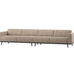Best WOOOD Statement XL 4-zits bank 372 cm Lichtbruin melange