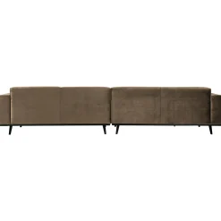 Hot WOOOD Statement XL 4-zits bank 372 cm velvet Taupe