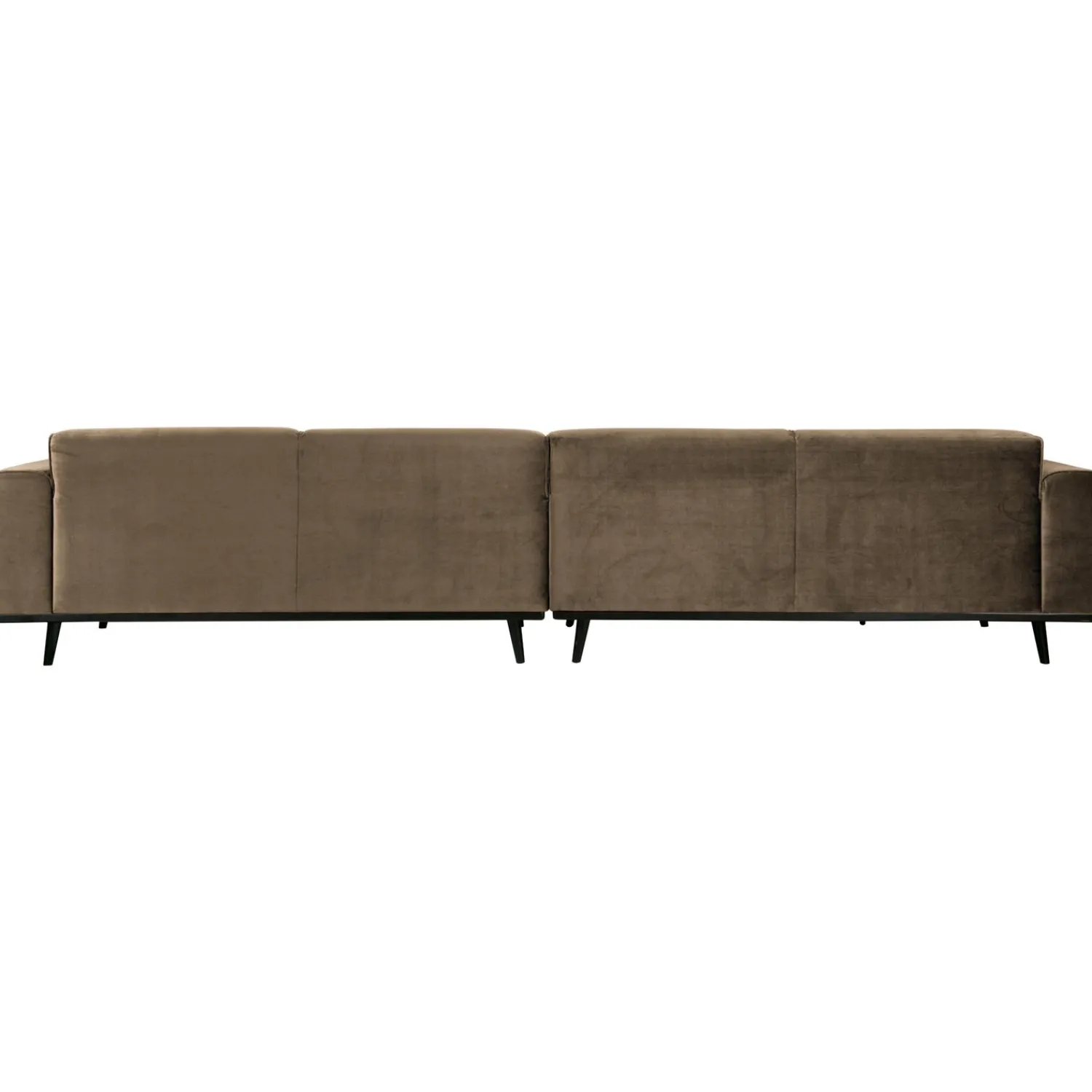 Hot WOOOD Statement XL 4-zits bank 372 cm velvet Taupe