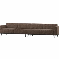 Hot WOOOD Statement XL 4-zits bank 372 cm Bruin melange