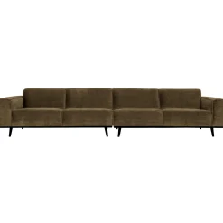 Sale WOOOD Statement XL 4-zits bank 372 cm ribstof Rots