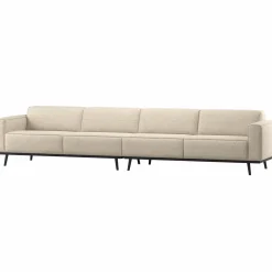 Online WOOOD Statement XL 4-zits bank 372 cm Beige melange