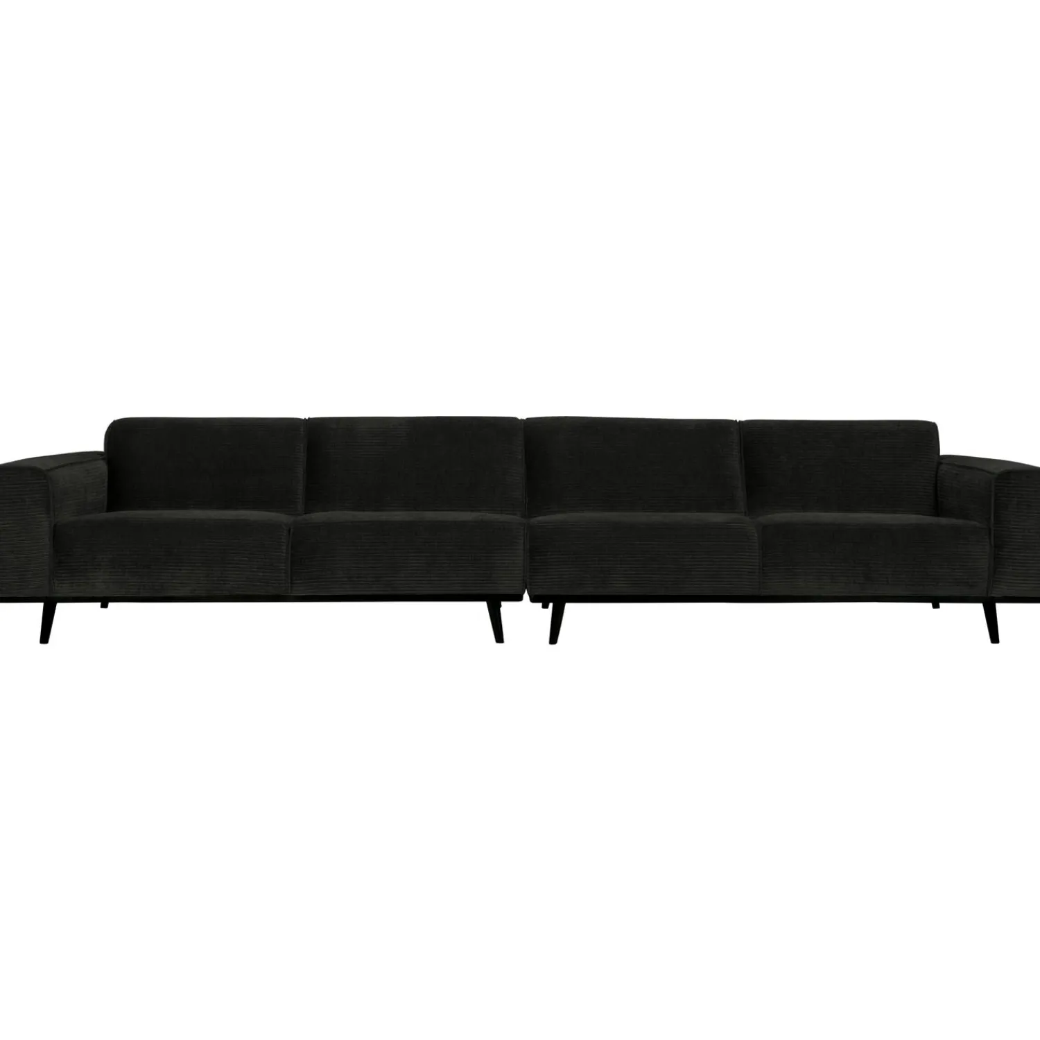 Sale WOOOD Statement XL 4-zits bank 372 cm ribstof grafiet Grafietgrijs