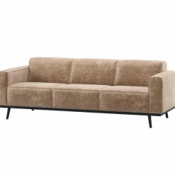 Clearance WOOOD Statement 3-zits bank 230 cm chenille velvet Taupe