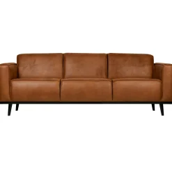 Clearance WOOOD Statement 3-zits bank 230 cm ecoleer Cognac