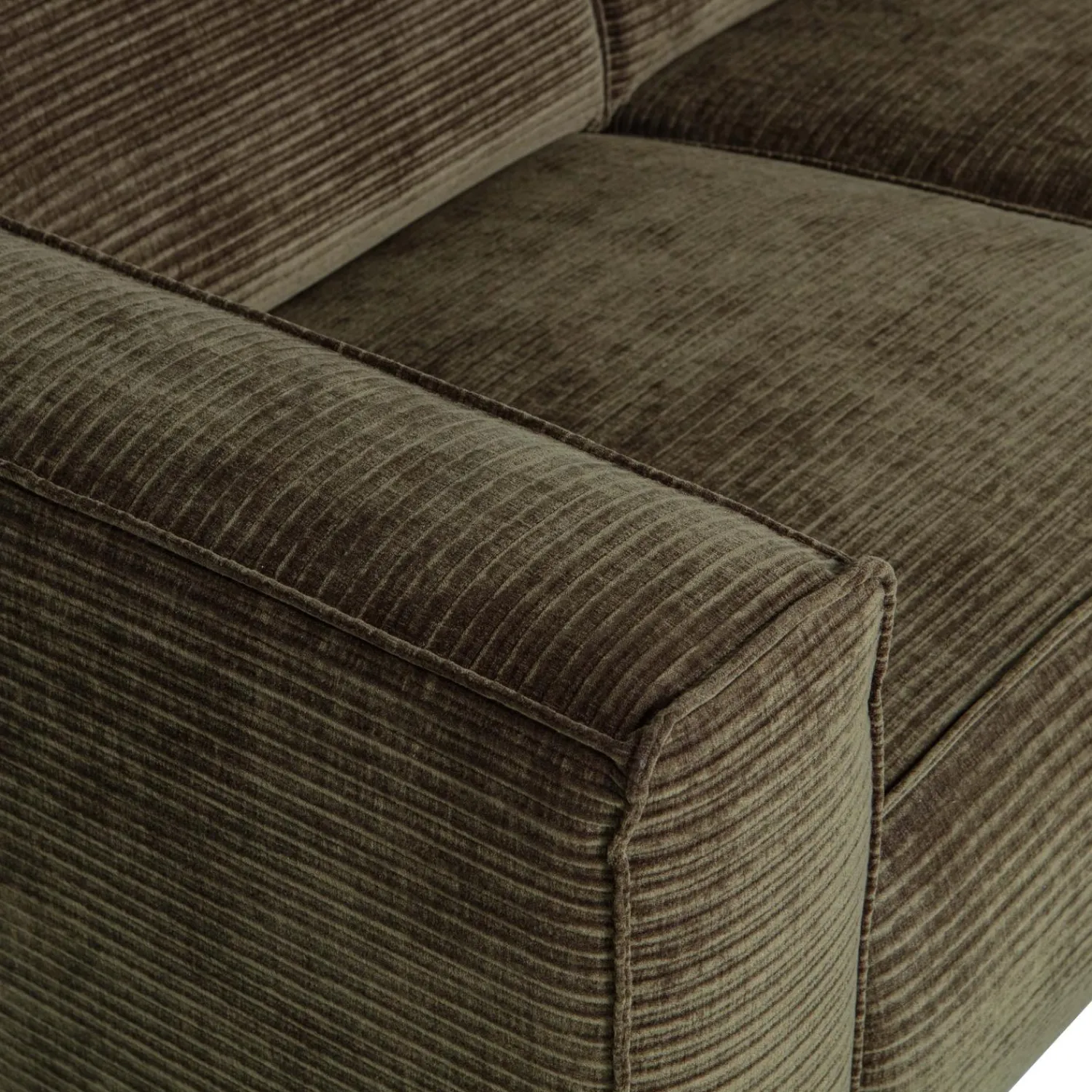 New WOOOD Statement 4-zits bank 280 cm ribstof Warm groen