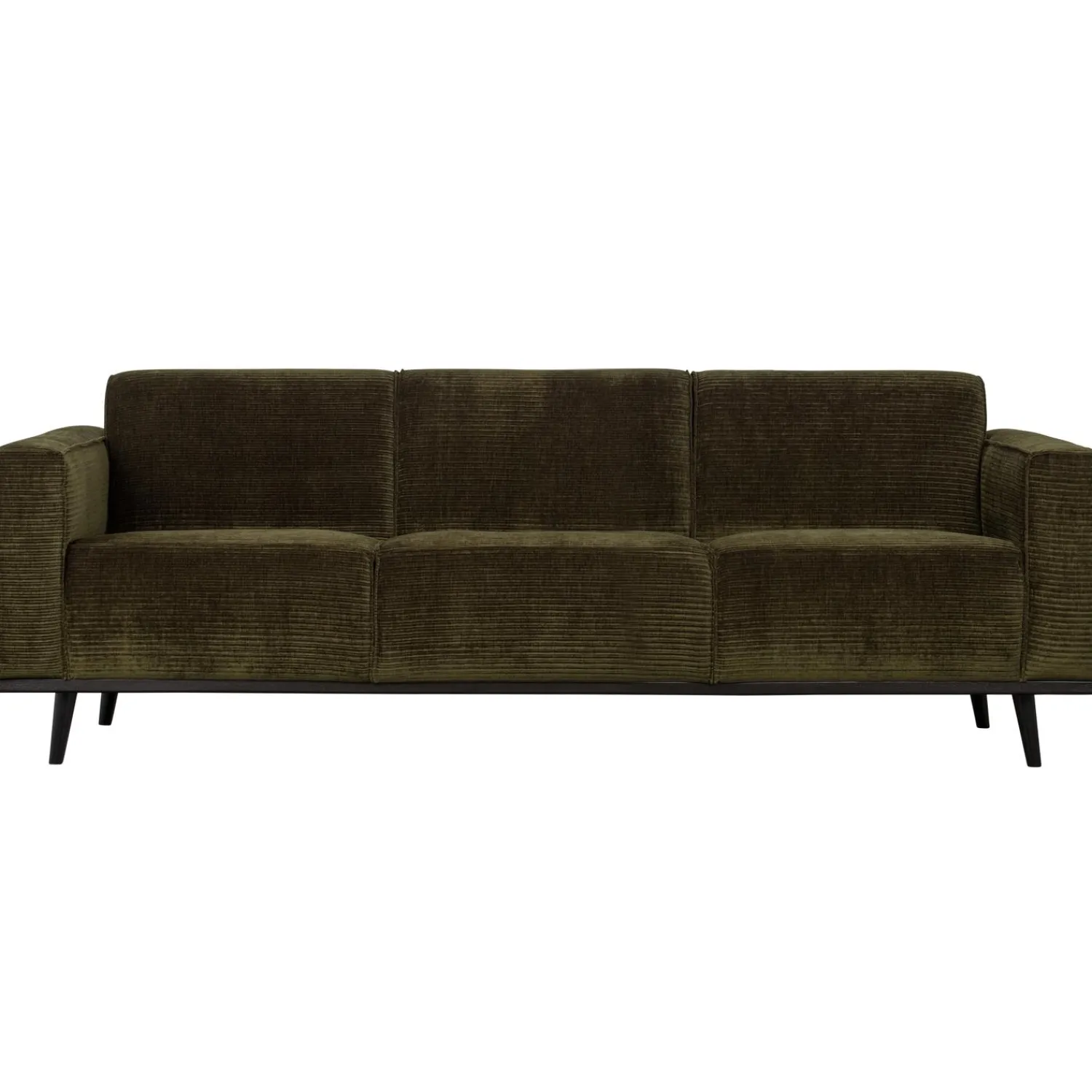 Sale WOOOD Statement 3-zits bank 230 cm ribstof Warm groen