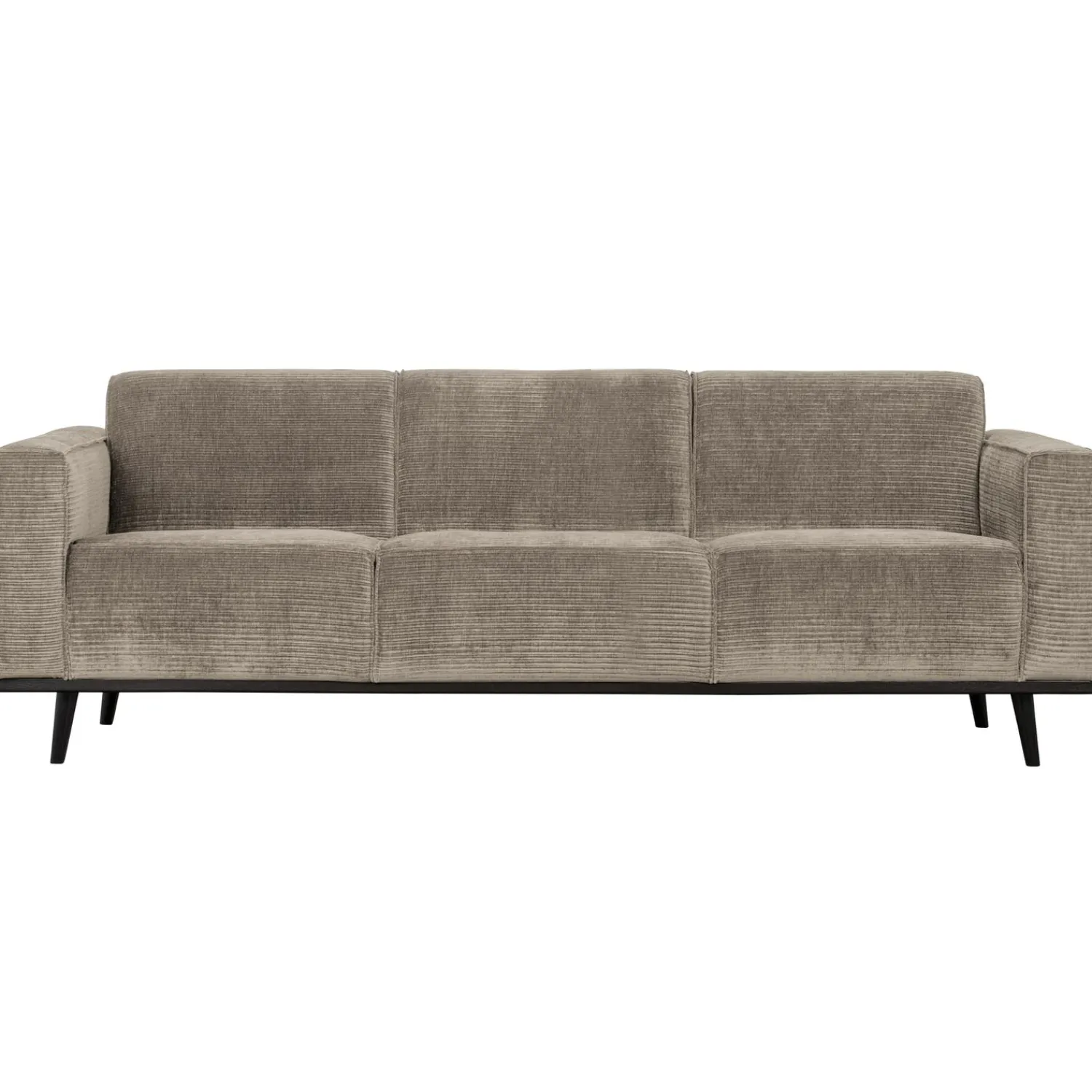 WOOOD Statement 3-zits bank 230 cm ribstof clay Kleigrijs