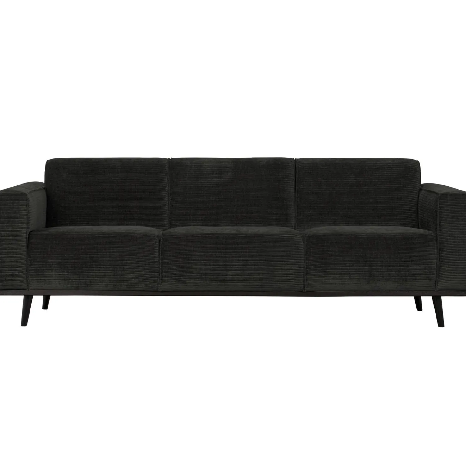 WOOOD Statement 3-zits bank 230 cm ribstof grafiet Grafietgrijs