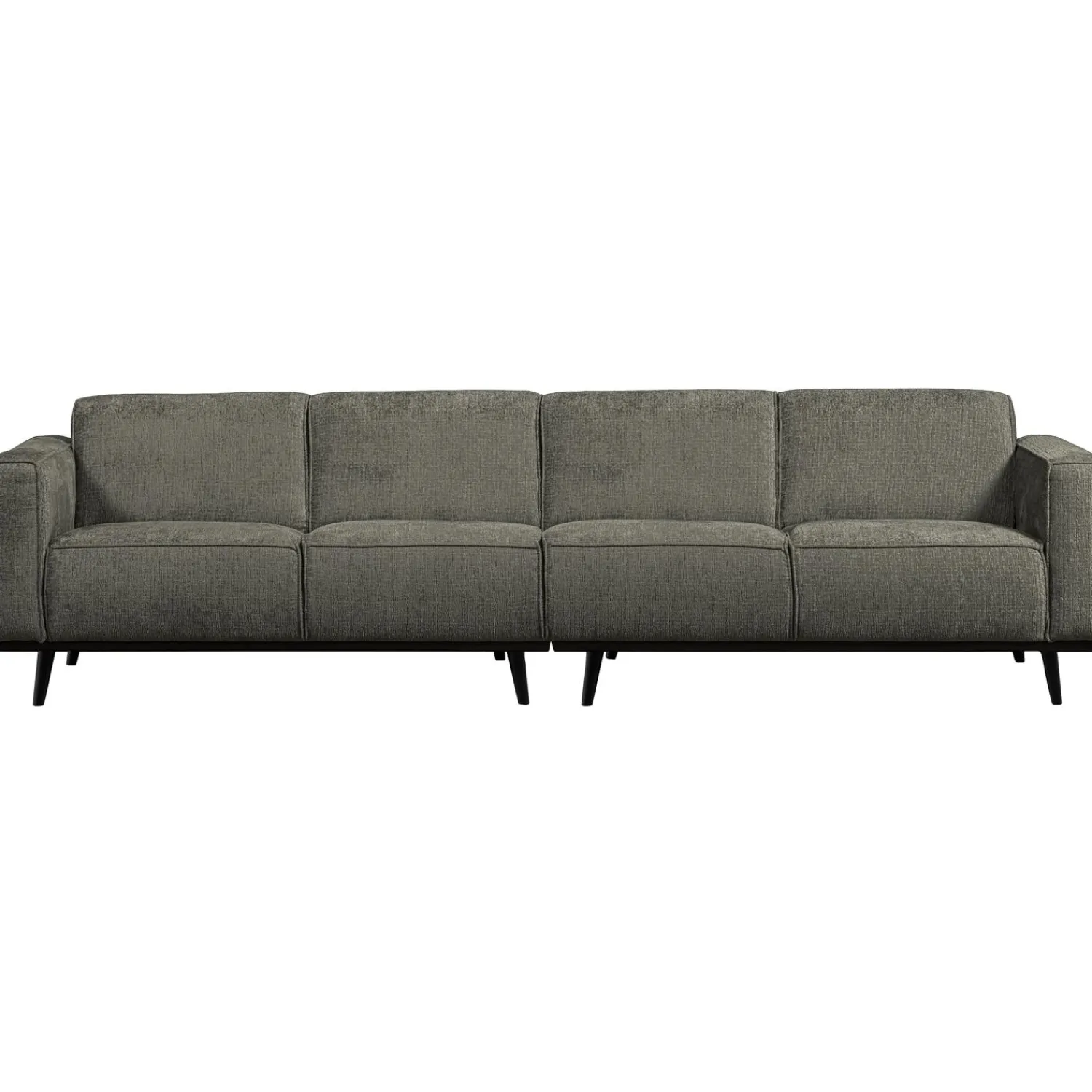 Hot WOOOD Statement 4-zits bank 280 cm structure velvet Frost