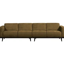 Outlet WOOOD Statement 4-zits bank 280 cm structure velvet Brass