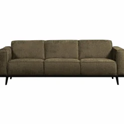 Hot WOOOD Statement 3-zits bank 230 cm structure velvet Bonsai