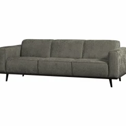 Clearance WOOOD Statement 3-zits bank 230 cm structure velvet Frost