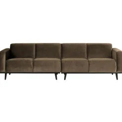 Clearance WOOOD Statement 4-zits bank 280 cm velvet Taupe
