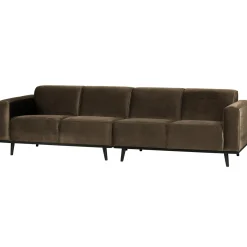 Clearance WOOOD Statement 4-zits bank 280 cm velvet Taupe
