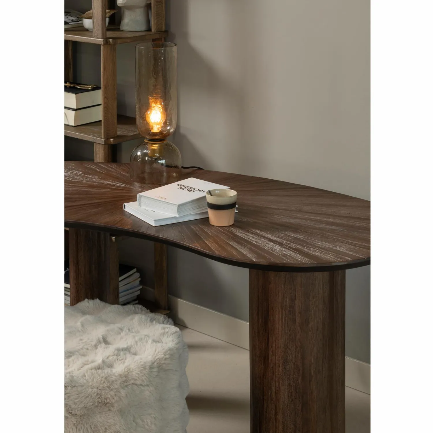 WOOOD Sun organische sidetable/bureau recycled teak bruin