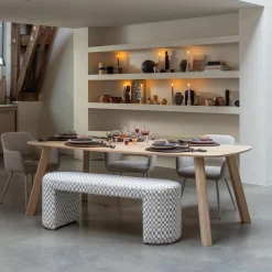 Clearance WOOOD Tablo eettafel deens ovaal DL 220x100 cm transparant
