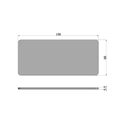 Best WOOOD Tablo tafelblad eiken naturel curved 200x90 cm