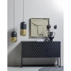Clearance WOOOD Tirsa hanglamp 46 cm metaal zwart/messing