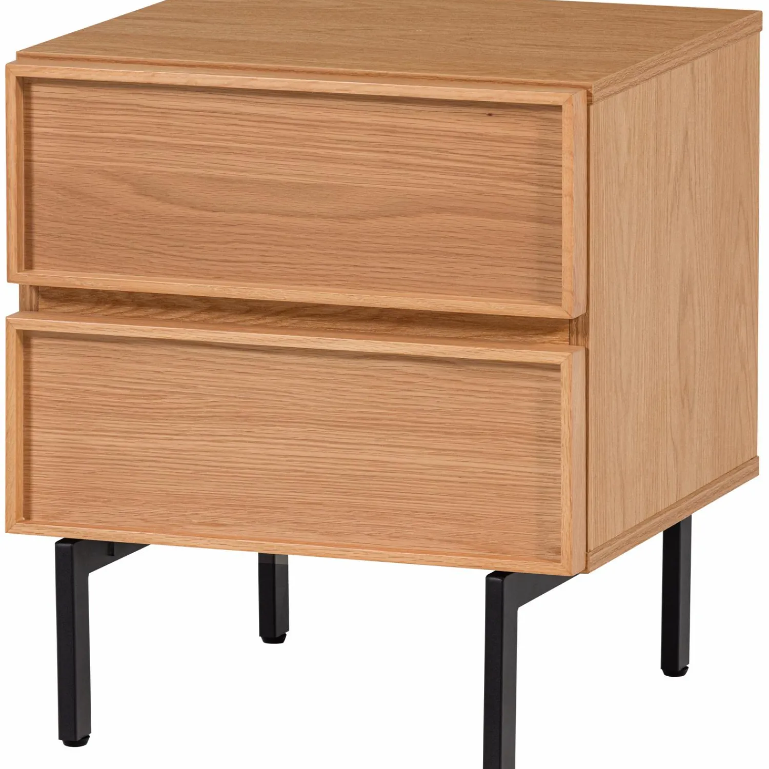 Best WOOOD Tours ladekast/nachtkastje 2 lades melamine/MDF Naturel