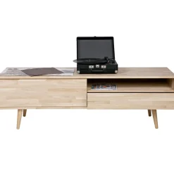 Discount WOOOD Tygo tv meubel 150 cm eiken met retro poten