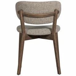 New WOOOD Udar eetkamerstoel met houten frame Donkerbruin
