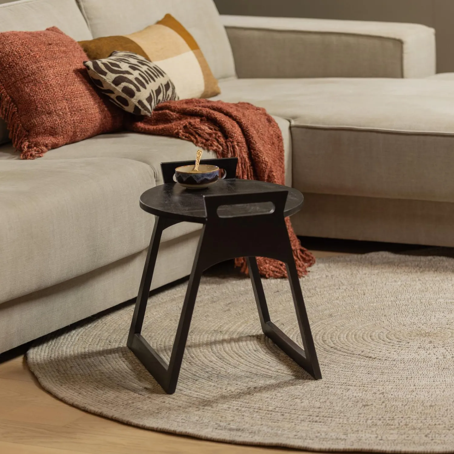 Sale WOOOD Utopia vloerkleed rond naturel ø200 cm