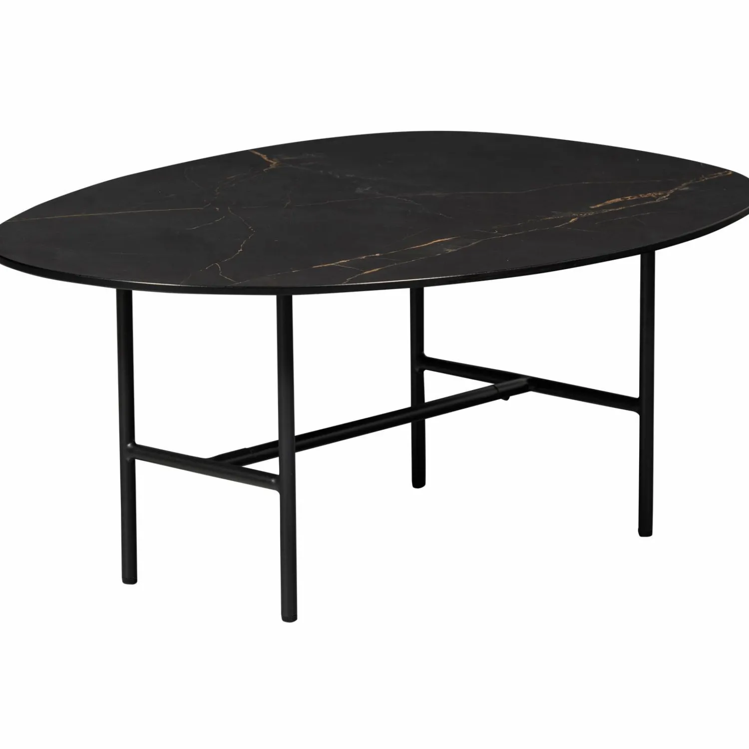 Outlet WOOOD Vajen salontafel met zwart marmeren look blad 80x60 cm