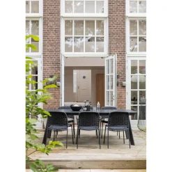 Discount WOOOD Veerle tuintafel aluminium/polywood antraciet 220x100 cm