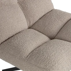WOOOD Vinny draaifauteuil bouclé zand