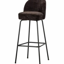Clearance WOOOD Vogue barstoel 80 cm 3D chenille Donkerbruin