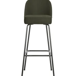 Sale WOOOD Vogue barstoel 80 cm geweven stof Warm groen