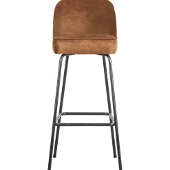 Outlet WOOOD Vogue barstoel 80 cm leer Cognac