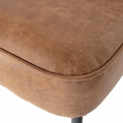 Online WOOOD Vogue eetbank leer Cognac