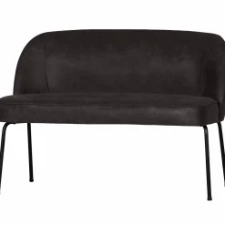 New WOOOD Vogue eetbank leer Zwart