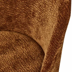 Discount WOOOD Vogue eetkamerstoel 3D chenille chrome poot Middenbruin