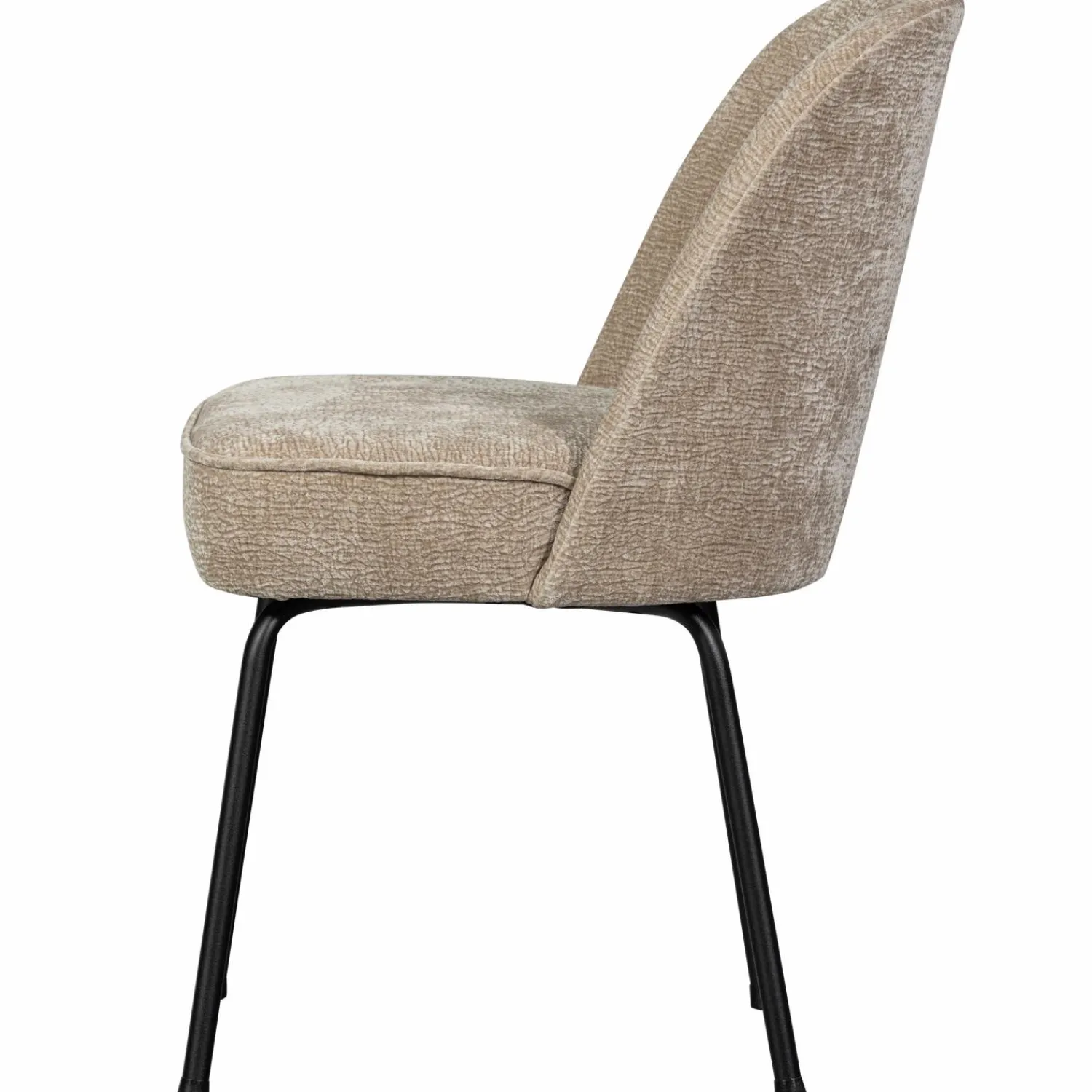 New WOOOD Vogue eetkamerstoel 3D chenille Zand